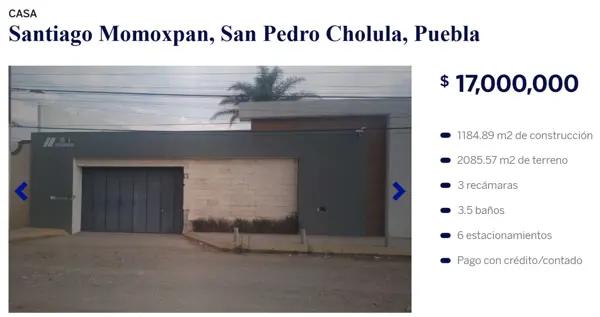 RESIDENCIA DE OPORTUNIDAD, ADJUDICADA POR INSTITUCIÓN BANCARIA, SAN PEDRO CHOLULA, PUEBLA
