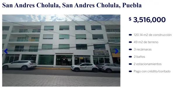 DEPARTAMENTO DE OPORTUNIDAD ADJUDICADO POR INSTITUCIÓN BANCARIA, SAN ANDRES CHOLULA, PUEBLA