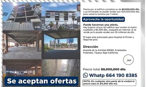 Edificio en venta ubicado en Avenida de la Amistad #9065,Tijuana BC. Se aceptan ofertas!