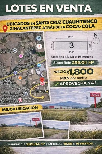 Lotes en santa cruz cuauhtenco