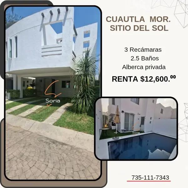 CASA EN RENTA CUAUTLA MORELOS