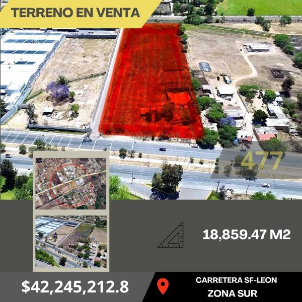 TERRENO EN VENTA SOBRE CARRETERA SF-LEON TERRENO EN VENTA SOBRE CARRETERA SF-LEON