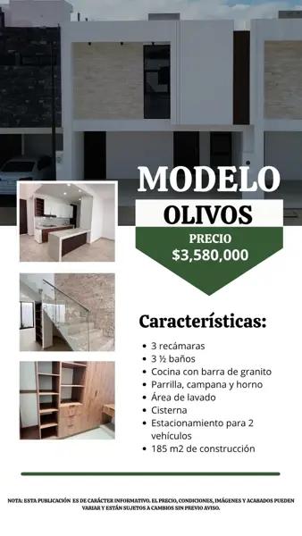 En venta hermosa residencia modelo Olivos en la Zona Country $3,800,000.