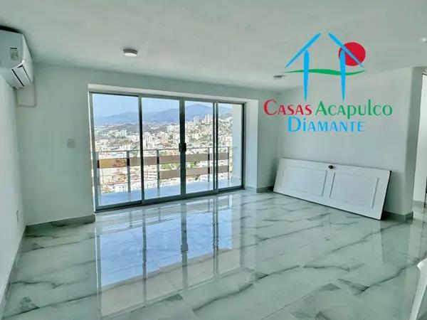 Depa con 2 recámaras, terraza con vista a la ciudad y vista parcial al mar