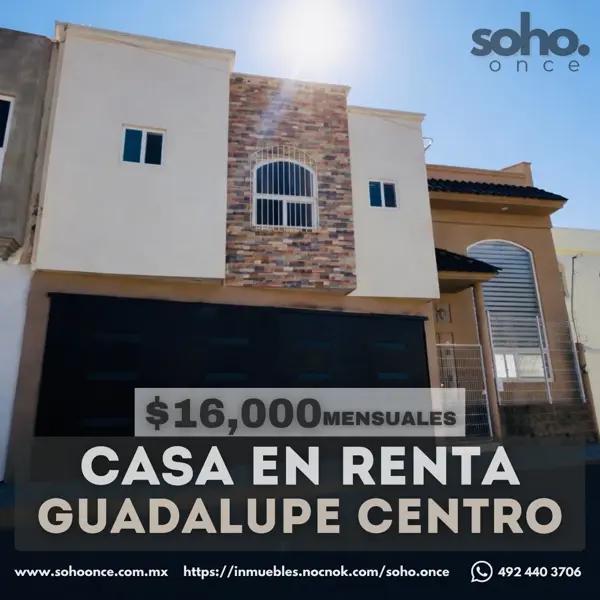 Casa Amueblada en Renta en Guadalupe Centro, Zacatecas
