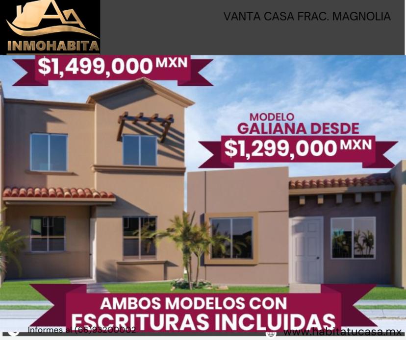 Foto 0 de Venta casa en Ampliación el Castillo, Fracc. Magnolia a estrenar | Id nn-gxi175