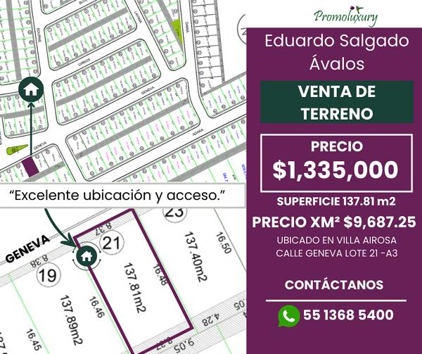 Terreno en venta en Villa Airosa Terreno en venta en Villa Airosa