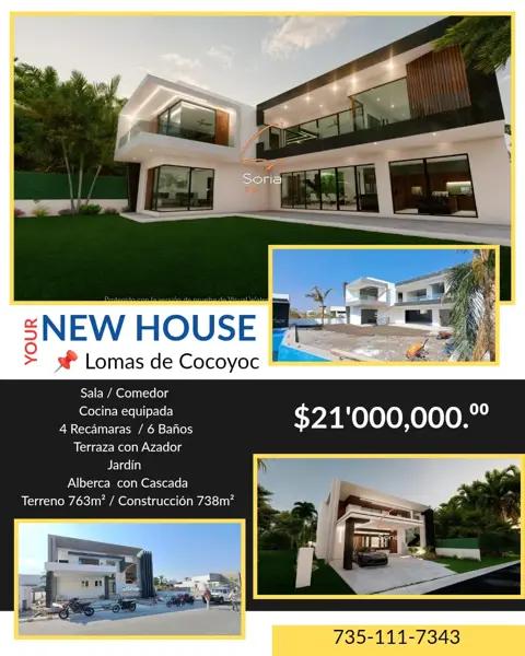 Casa en  Lomas de Cocoyoc  

INCREIBLE RESIDENCIA