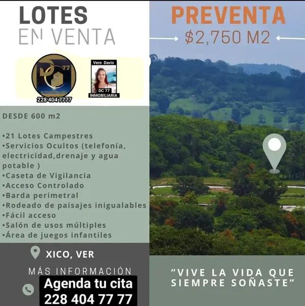 Lotes residenciales campestres en Xico, Veracruz