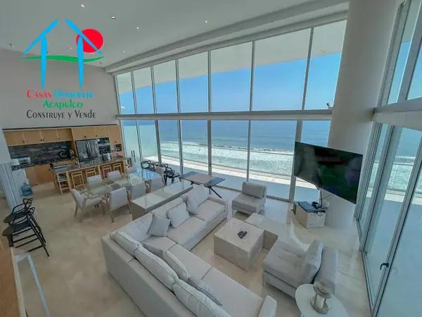 Penthouse con 4 recámaras, terraza con tres frentes y vista al mar