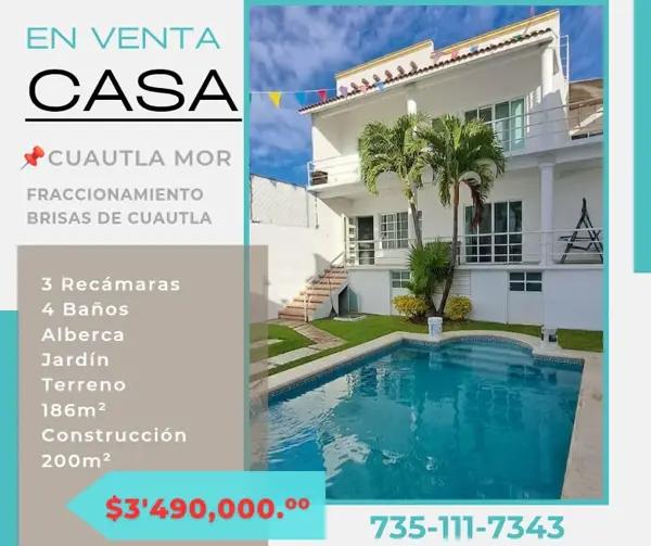 Casa en venta en Brisas de Cuautla, Cuautla, Morelos