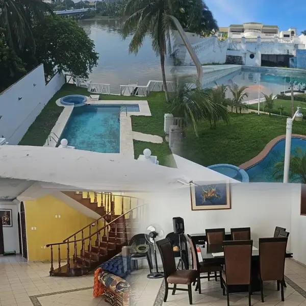 VENDO EXCELENTE RESIDENCIA CON EMBARCADERO CON SALIDA AL RIO JAMAPA