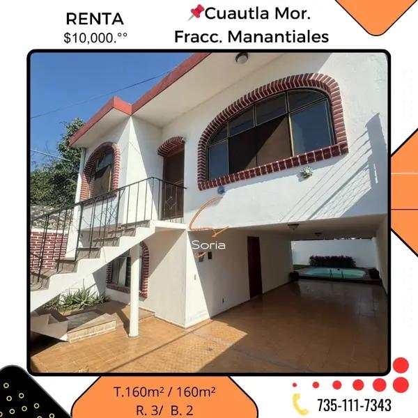 CASA EN RENTA CUAUTLA MORELOS