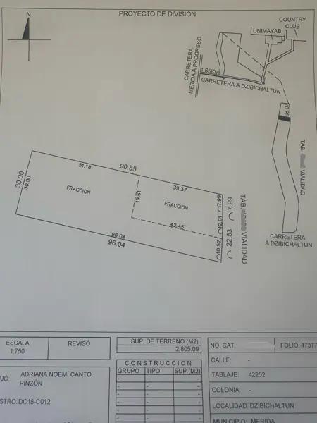 Terreno en venta en Chablekal, sobre avenida Terreno en venta en Chablekal, sobre avenida