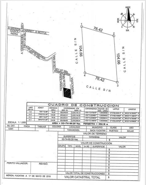 Terreno en venta , en Baca, Mérida