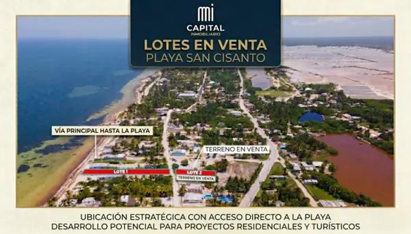 Terreno en venta en San Crisanto, orilla de playa, con vocación habitacional y listo para construir.