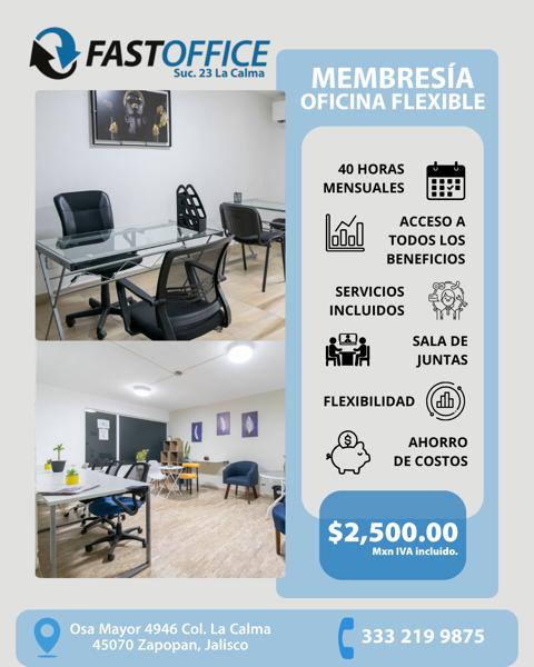 Oficina Flexible y Económica en Zapopan | Frente Al Parque La Calma a 3 Cuadras de Av López Mateos