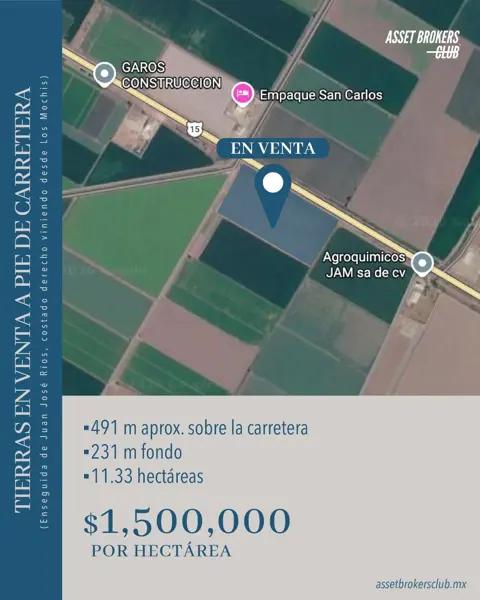 Terreno en venta en Juan José Ríos, Juan José Ríos, Sinaloa