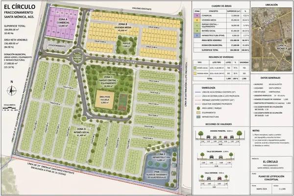 EN VENTA TERRENO EN EL CIRCULO SANTA MONICA PONIENTE DE LA CIUDAD 18.4 HECTAREAS
