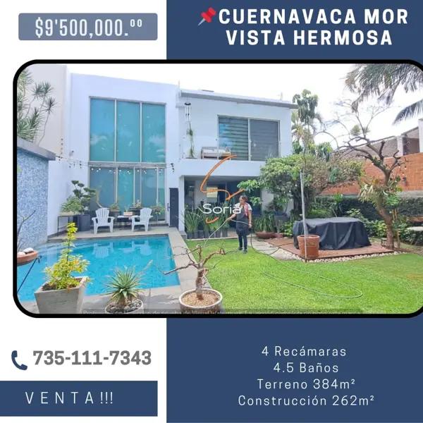 CASA EN VENTA – VISTA HERMOSA CUERNAVACA