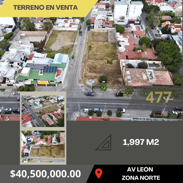TERRENO EN VENTA SOBRE AV LEON