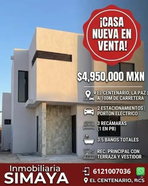 CASA NUEVA EN VENTA – EL CENTENARIO, LA PAZ