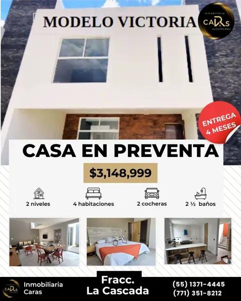 CASA EN VENTA FRACCIONAMIENTO LA CASCADA PACHUCA DE SOTO HIDALGO