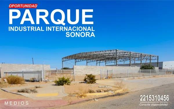 REMATE DE TERRENO CON ESTRUCTURA PARA NAVE, EN PARQUE INDUSTRIAL, SAN LUIS RIO COLORADO, NEGOCIABLE