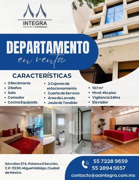 Departamento en Venta en Sócrates, Polanco