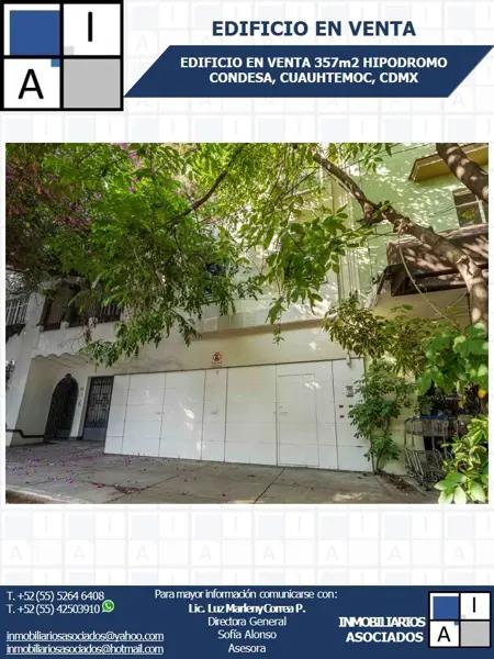 ¡EDIFICIO EN VENTA! HIPODROMO CONDESA, CUAUHTEMOC, CDMX