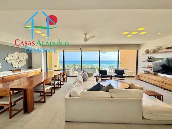 Depa de playa con 4 recámaras, terraza con vista al mar y jacuzzi privado
