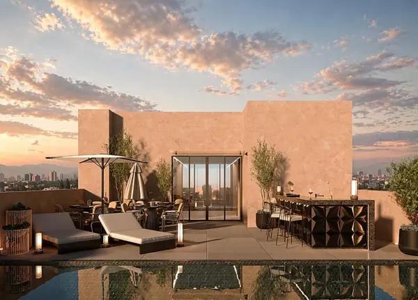 Departamento en preventa con jardín o balcón privado, 2 recámaras y 2 estacionamientos • 83.63 m