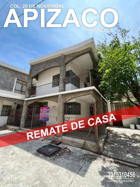 REMATE DE CASA EN EL CENTRO DE APIZACO, TLAX IDEAL PARA INVERSION, PRECIO NEGOCIABLE