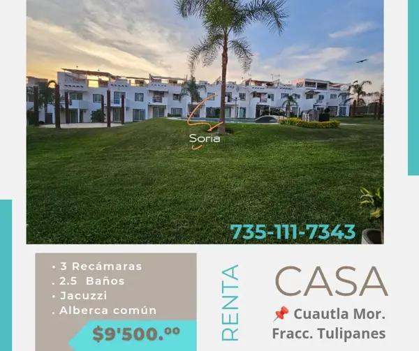 Casa en renta en Brisas de Cuautla, Cuautla, Morelos