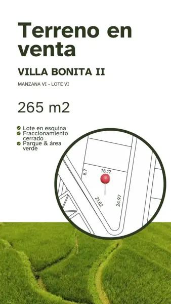 En venta lote en esquina Fracc Villa Bonita 2 En venta lote en esquina Fracc Villa Bonita 2