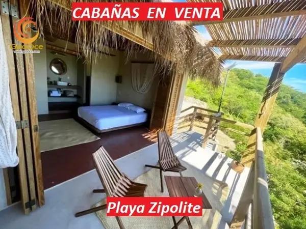 Cabañas boutique con vista al mar en Zipolite
