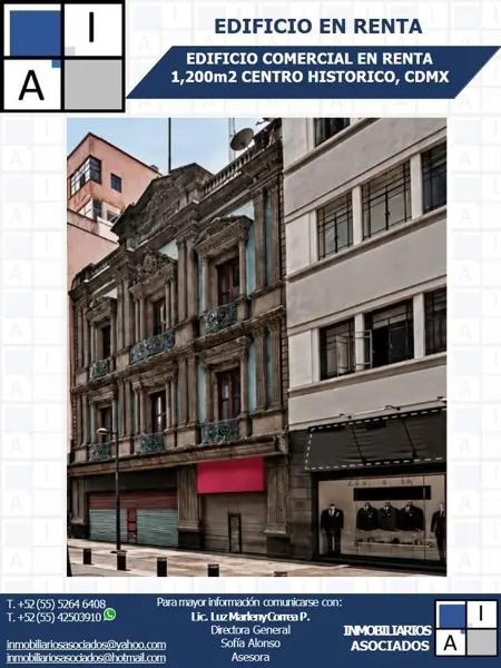 ¡EDIFICIO COMERCIAL EN RENTA! AV. 16 DE SEP. CENTRO HISTORICO, CDMX