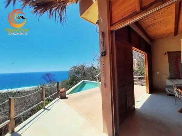 Casa con increíble vista a Punta Cometa en Mazunte, Oaxaca