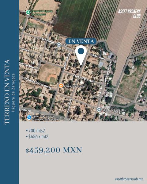 TERRENO EN VENTA HIGUERA DE ZARAGOZA