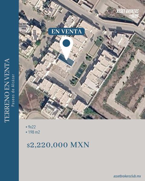 TERRENO EN VENTA PASEOS DE ALCAZAR
