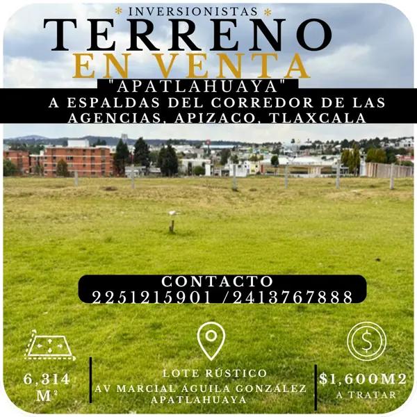 Terreno habitacional en venta en Santa Úrsula Zimatepec, Tlaxcala