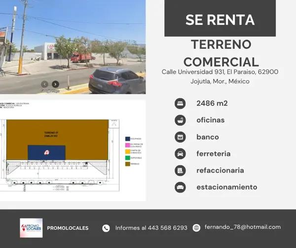 ¡El espacio que tu proyecto necesita está aquí! 
En Jojutla, Morelos