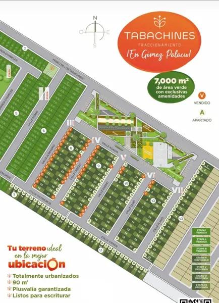 Terreno en VENTA, en zona de crecimiento de Gómez, rápido acceso a Torreón