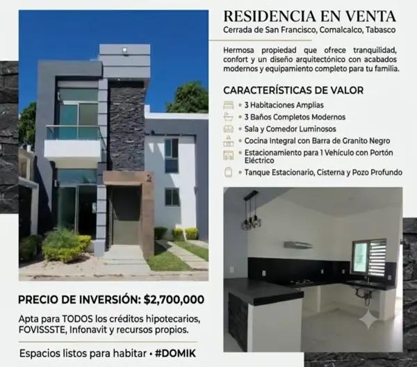 CASA EN VENTA COMALCALCO CASA EN VENTA COMALCALCO