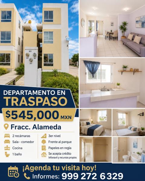?? ¡OPORTUNIDAD EN FRACC. ALAMEDA! ??
¿Buscas un depa bien ubicado y con todo en regla para estrenar