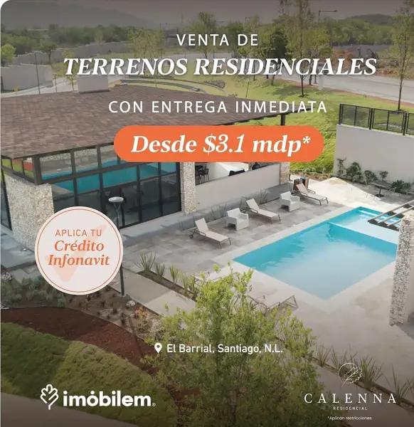Terrenos Residenciales en VENTA en El Barrial en Santiago Nuevo León