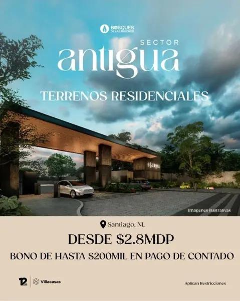 Terrenos en PREVENTA en Bosques de Las Misiones Sector Antigua en Santiago NL
