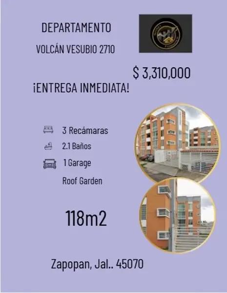 DEPARTAMENTO ENTREGA INMEDIATA ZAPOPAN JALISCO