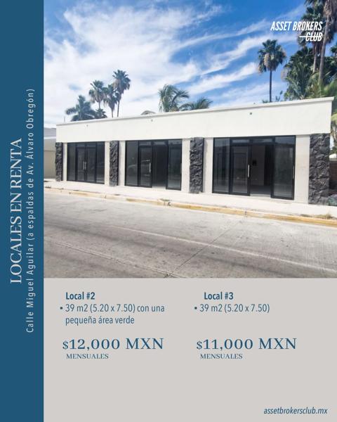 LOCALES EN RENTA CALLE MIGUEL AGUILAR SILVA A ESPALDAS DE AVENIDA ALVARO OBREGON