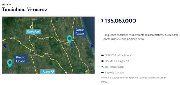 Finca-Rancho en venta en Tamiahua, Tamiahua, Veracruz de Ignacio de la Llave